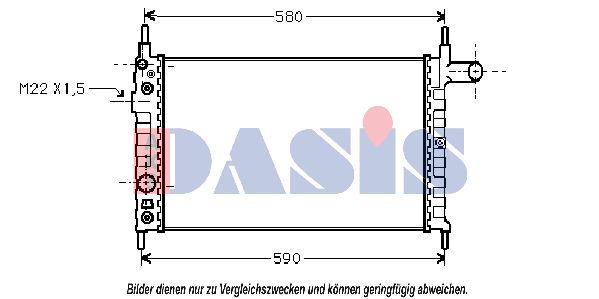 AKS DASIS Jäähdytin,moottorin jäähdytys 151560N